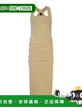 PINKO 女士连衣裙 104827A0IMC23 SS2025 黄色 Dress Made Of Lin