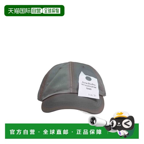 ACNE STUDIOS 男士帽子 C40444AA7 SS2026 灰色 标志贴片帽