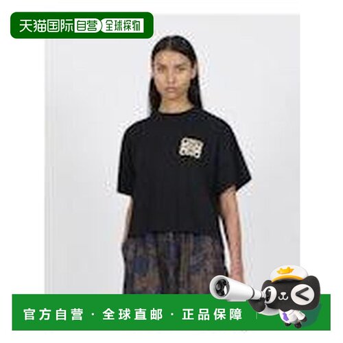 1h可退 LOEWE 女士T恤 S616Y22X871100 AW2026 黑色 短袖T恤