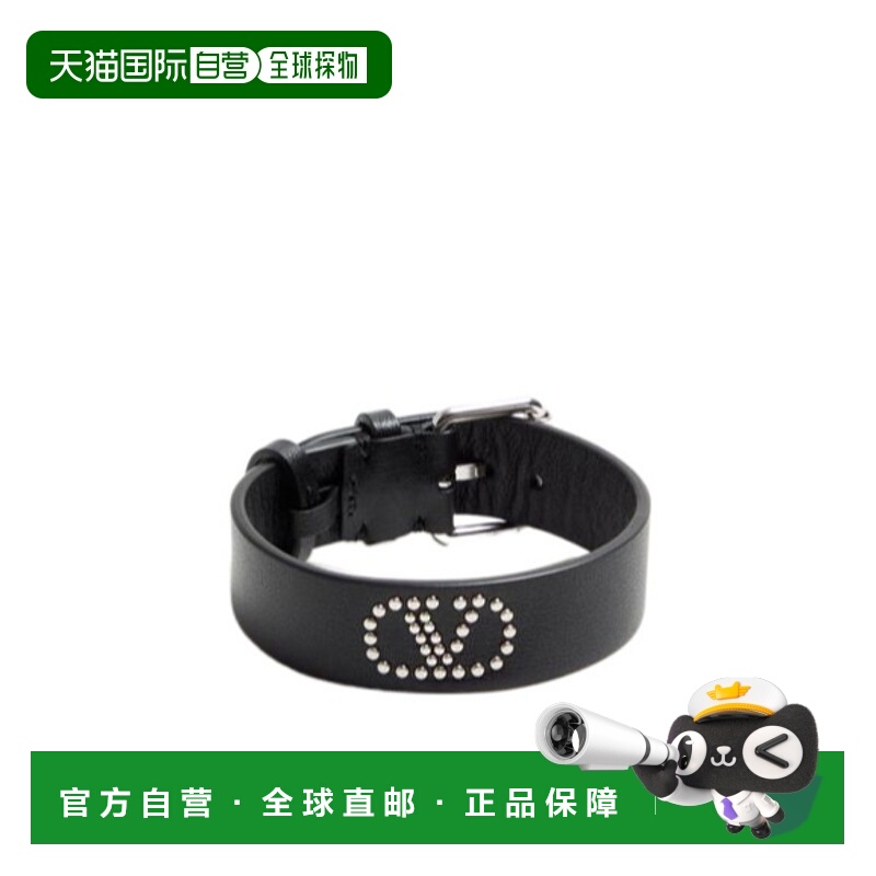 1h可退 VALENTINO 男士手链手镯 YJ0Y52BAY0NO CO 黑色 VLOGO 标