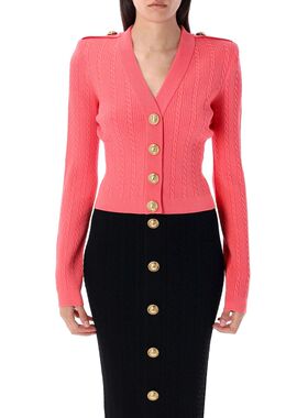 1h可退 BALMAIN 女士针织衫 FF1KL245KI504PG AW2025 粉红色长袖