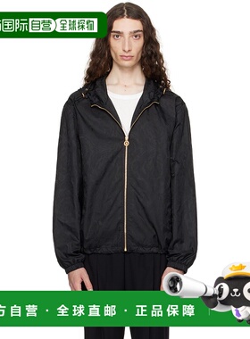 1h可退 潮奢 versace 范思哲 男士 黑色 Barocco Jacquard Windbr