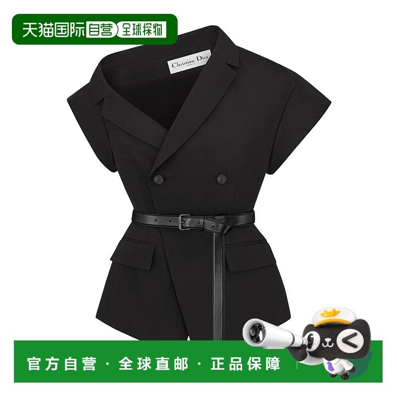 DIOR 女士衬衫 521V80A7050X9000 SS2025 黑色 短袖外套