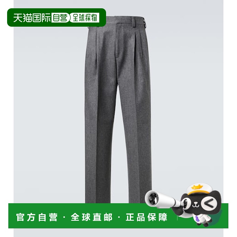 1h可退 潮奢 zegna 杰尼亚 男士 羊毛直筒长裤 grey灰色 舒适时尚