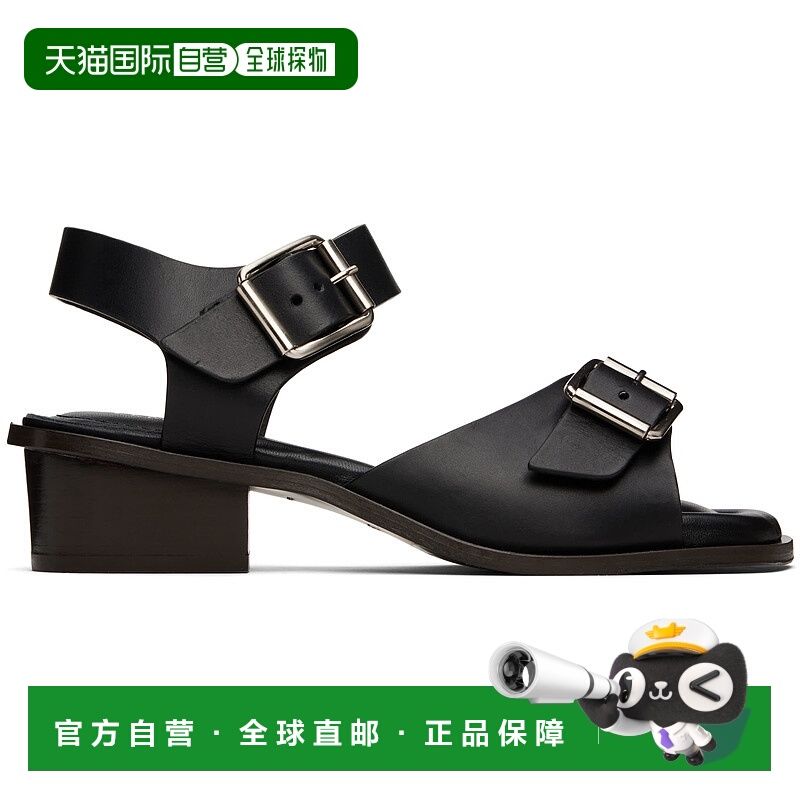 1h可退 潮奢 Lemaire 女士 黑色 Square 35 凉鞋 FO0030LL196