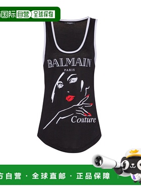 BALMAIN 女士背心吊带 EF0EB054GE88EJR SS2025 黑色