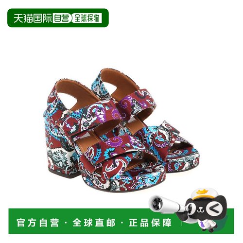 KENZO 女士凉鞋 2SD510F6023 SS2018 红色 Aori Paisley sandals