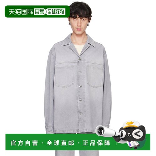 Bottega Veneta 葆蝶家 男士 灰色 Washed 牛仔衬衫 802371V4LP01