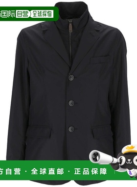 HERNO 男士西服 GA000156U120109201 SS2025 蓝色 翻领西装外套