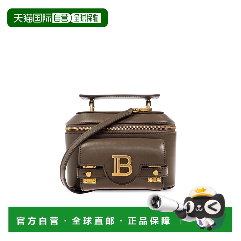 1h可退 BALMAIN 女士手提包 EN1BH952LSLX7AQ AW2025 绿色 Leathe