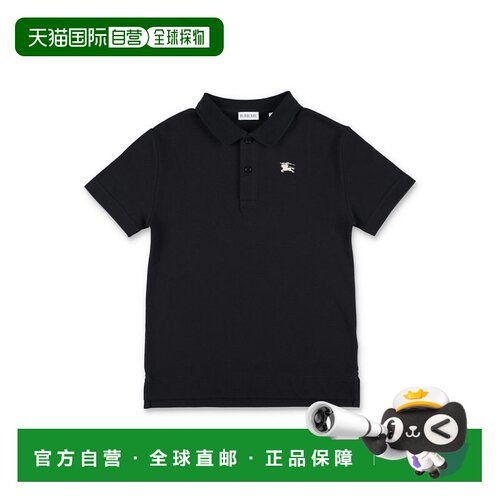 BURBERRY 男童T恤 8117373A1189 SS2026 黑色 Polo in cotone con