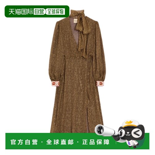 VALENTINO 女士连衣裙 BVAL90AE2C4L AW2026 棕色 长袖连衣裙