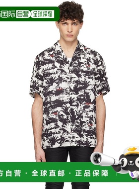 1h可退 潮奢 Ksubi 男士 黑色 & 白色 Palmtree Resort 衬衫 MPS2