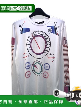 1h可退 MOSCHINO 男士T恤 M466807E1653A00 AW2022 灰色 徽标长袖