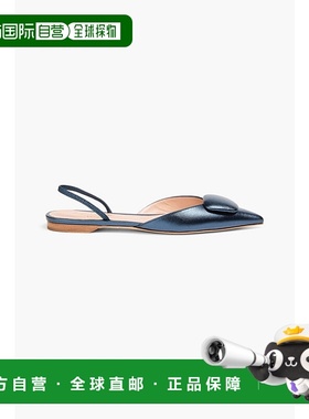 1h可退 潮奢 Rupert Sanderson 女士 Sabine 精饰皮质露跟尖头平