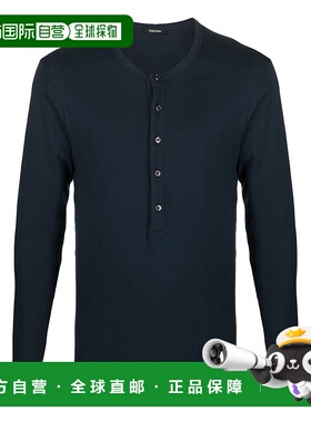 1h可退 TOM FORD 男士T恤 T4M151040412 CO 蓝色长袖男装上衣