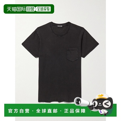 1h可退 潮奢 Tom Ford 汤姆 福特 男士 Cold-Dyed 修身棉质T恤 JC