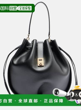 1h可退 潮奢 Salvatore Ferragamo 菲拉格慕 女士 Hug 皮革水桶包