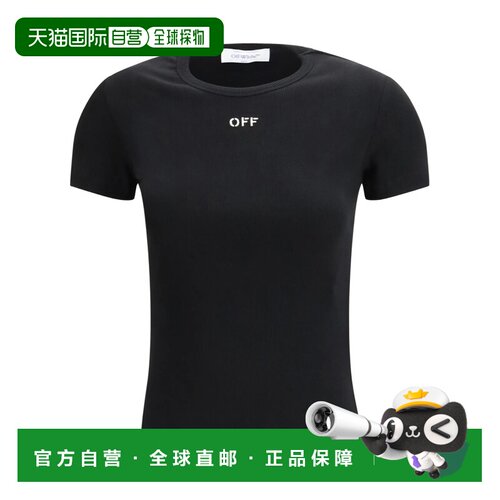 OFF-WHITE 女士T恤 2FA00679TW003 AW2026 黑色 短袖T恤