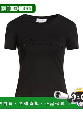 1h可退 潮奢 Blumarine 蓝色情人 女士 T恤 black黑色 舒适时尚