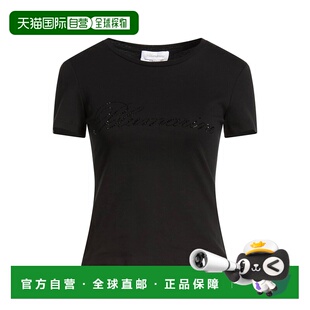 1h可退 潮奢 Blumarine 蓝色情人 女士 T恤 black黑色 舒适时尚