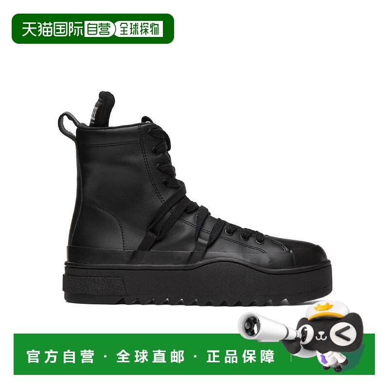 1h可退 DIESEL 男士运动鞋 Y02731PR013T8013 AW2021 黑色 高帮运