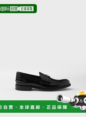 PRADA 男士拖鞋 2DB223055F0002 AW2025 黑色 Brushed leather lo