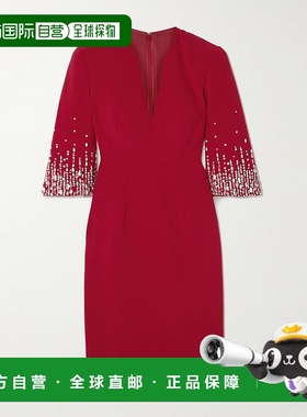 1h可退 潮奢 Jenny Packham 女士 精饰卡迪中长连衣裙 JPEX245AMA