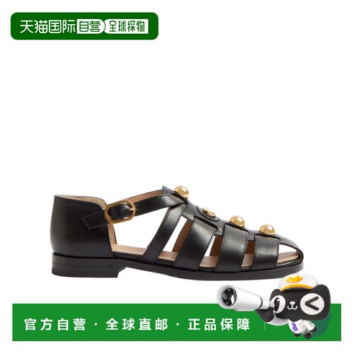 VALENTINO 女士凉鞋 WS0LS9DSH0NO SS2025 黑色 圆头平底凉鞋