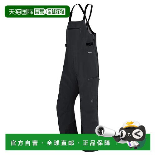 mont-bell 男士户外冲锋裤 1102549BK CO 黑色 Powder Track Bibs