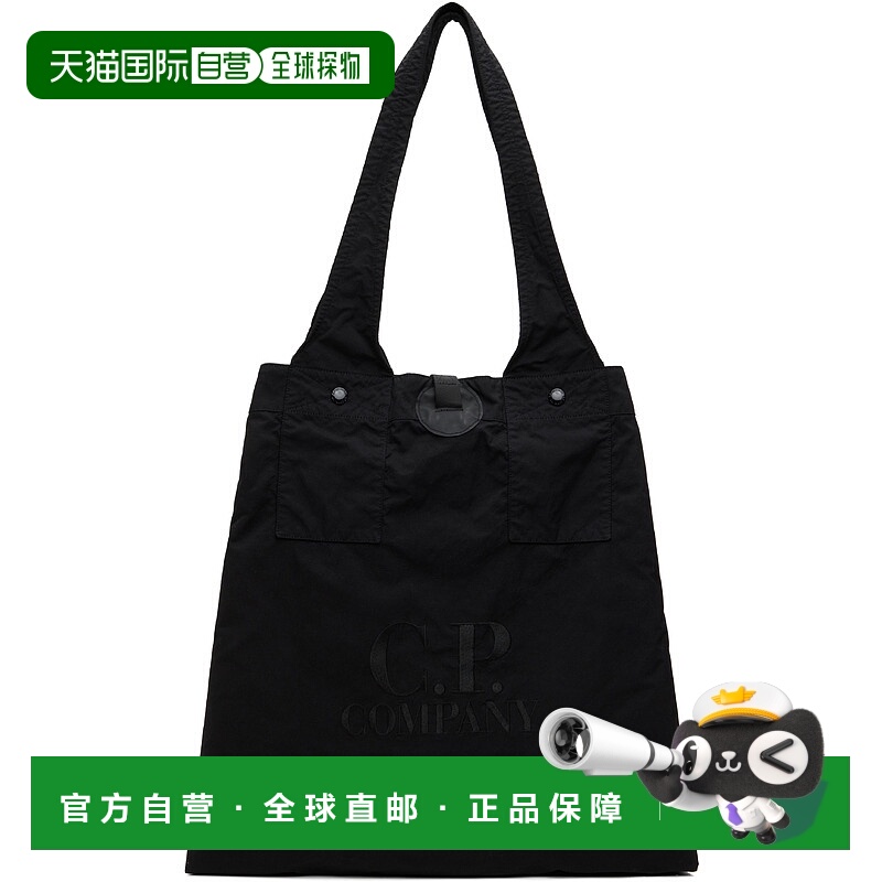 1h可退 潮奢 C.P. Company 男士 黑色 Twill Left Hand Logo 托特