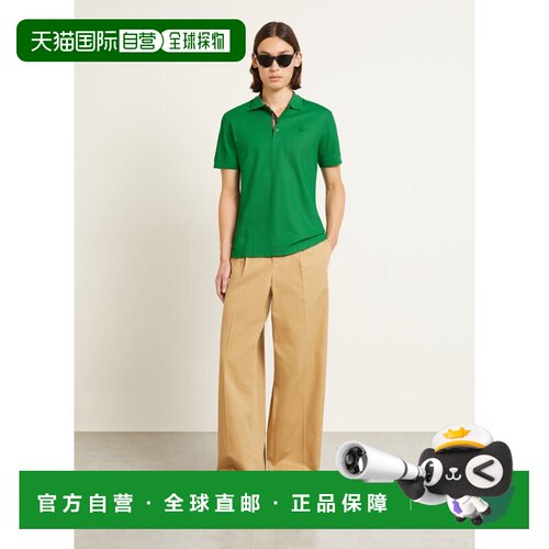 BURBERRY 男士T恤 100317785016000 CO 绿色 EDDIE Slim Fit Piqu