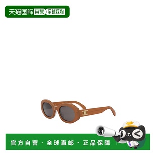棕色 CELINE AW2024 CL40194U45A 徽标太阳镜 女士眼镜