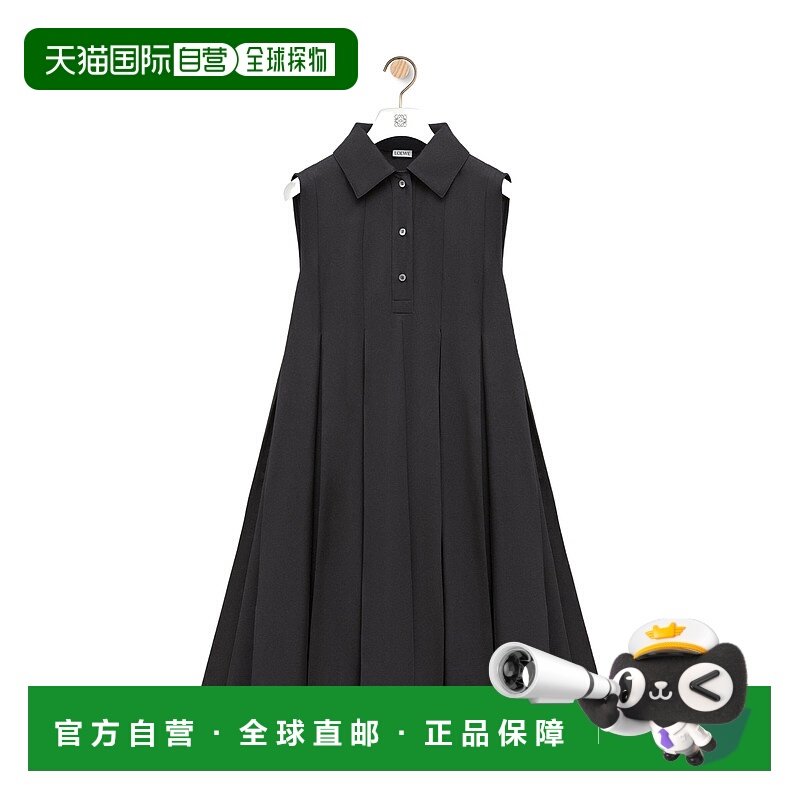 1h可退 LOEWE 女士连衣裙 S359Y09XG51100 SS2025 黑色 Trapeze弹