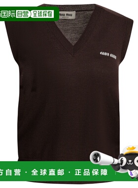 1h可退 潮奢 Miu Miu 缪缪 女士 羊毛带Logo背心 MMV20914RHF032