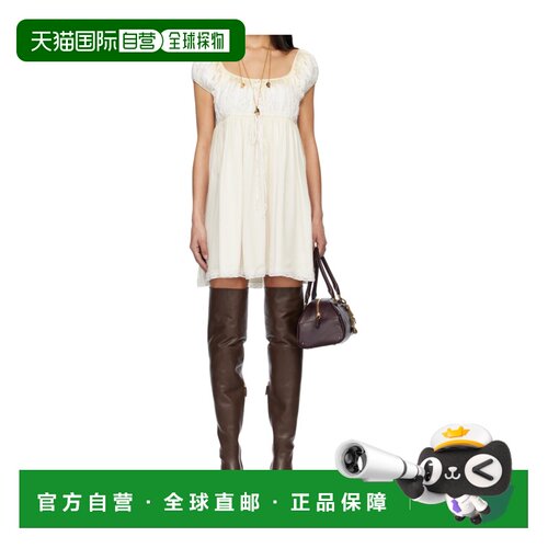 CHLOÉ 女士连衣裙 CH26SRO31001113 SS2026 白色 短袖迷你连衣裙