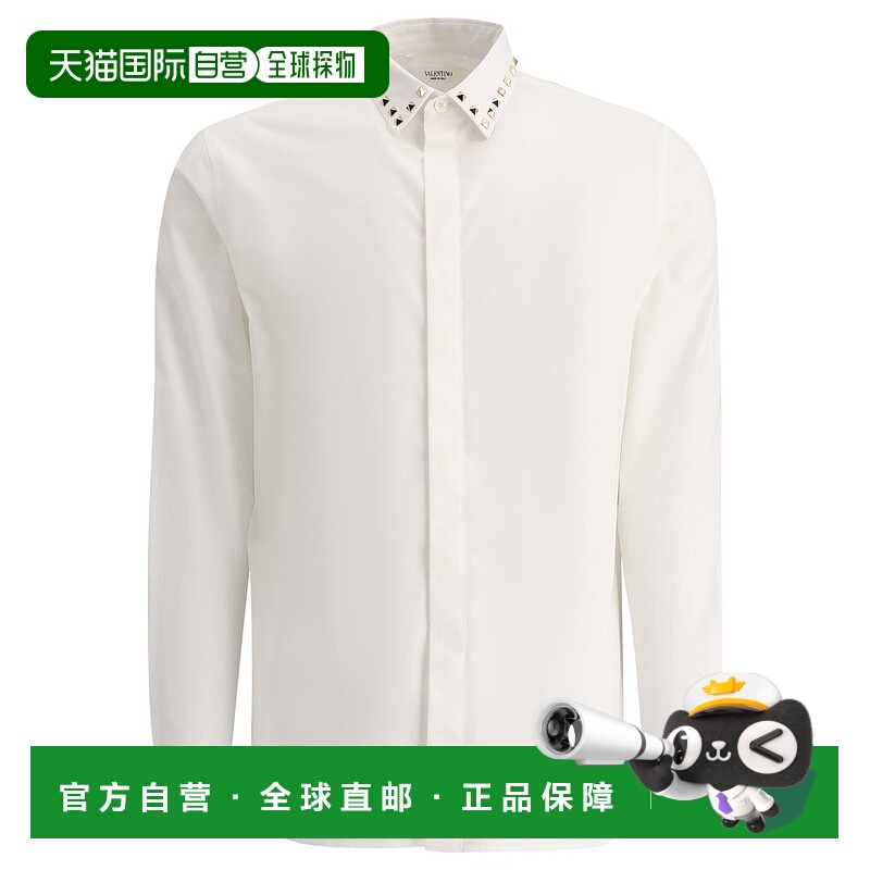 1h可退 潮奢 Valentino 华伦天奴 男士 鉚釘細部扣環襯衫 2V3AB25