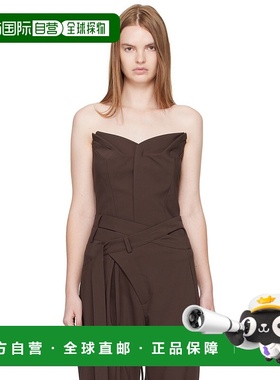 1h可退 潮奢 Ottolinger 女士 棕色 Suiting Bustier 上装 123106