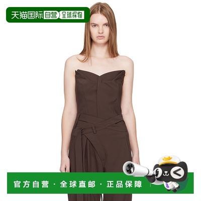 1h可退 潮奢 Ottolinger 女士 棕色 Suiting Bustier 上装 123106