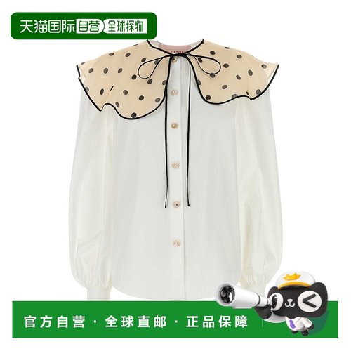 1h可退 潮奢 Valentino 华伦天奴 女士 圍脖領扣襯衫 6B3AB7B35A6