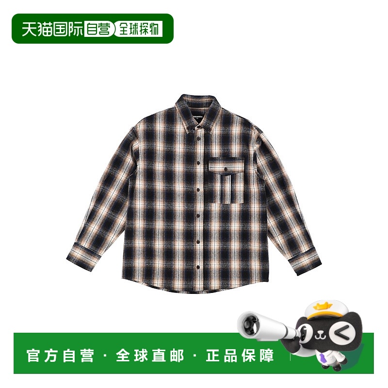 1h可退 潮奢 Dsquared2 二次方 男童 花纹衬衫童装