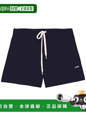 AUTRY 女士短裤 SHPWA4JB SS2025 深蓝色 棉质平纹针织短裤