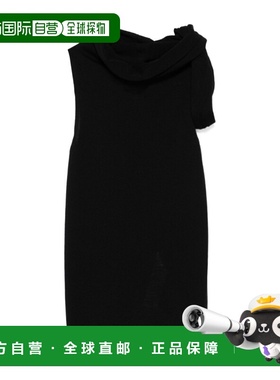 RICK OWENS 女士连衣裙 RP01E7666M09 SS2025 黑色 Twist-Detail