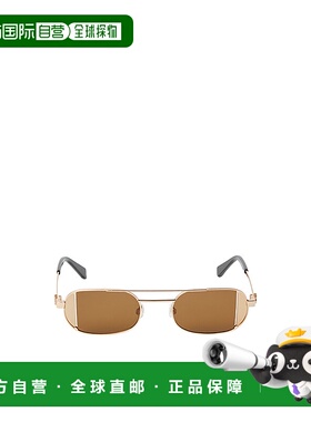 OFF-WHITE 男士眼镜 OERI14H7664 SS2025 棕色 矩形太阳镜