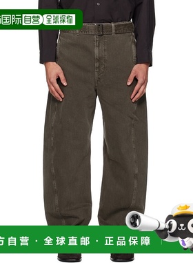 1h可退 潮奢 Lemaire 男士 卡其色 Twisted Belt 牛仔裤 PA326LD1