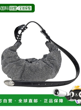 DIESEL 女士单肩包 X10479P8641T8013 AW2025 灰色 Grab-D 单肩包