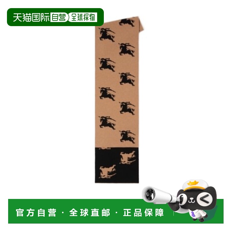 1h可退 BURBERRY 男士围巾 80720801 AW2024 花色 双面围巾羊绒