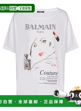 BALMAIN 女士T恤 EF0EG129GE86GRR SS2025 白色 短袖T恤