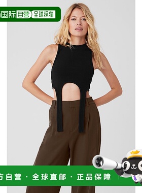 alo yoga 纯色舒适修身短款无袖背心 女款w2759rBlack