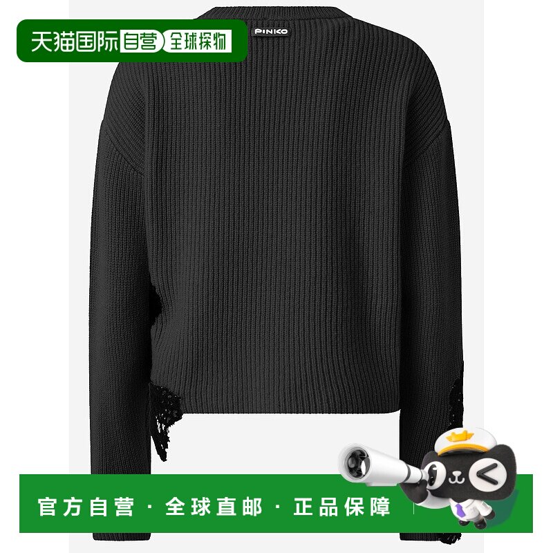 PINKO 女士卫衣 105505A2R1Z99 AW2025 黑色 Ribbed Sweater